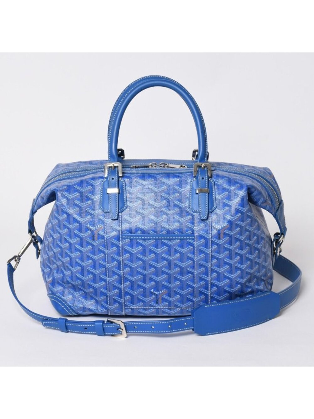Goyard Bowling 45 2-Way Bag Leather Blue